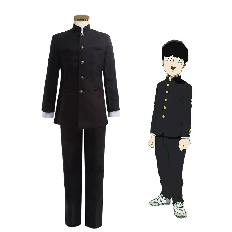 

COSTAR Anime Mob Psycho 100 Kageyama Shigeo Cosplay Costume Men School Suit Black Suit Dressup Costume