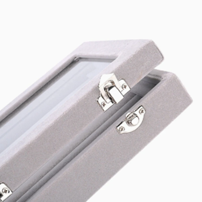 

Bracelet Storage Box Earrings Ring Clamshell Box High End Flannel Jewelry Box