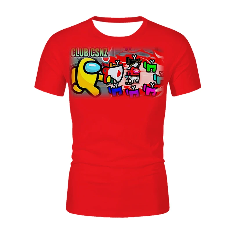 

2021 new among us game 3D printed men's and women's T-shirt Summer Cartoon Anime Harajuku oversized graphic men's T-shirt