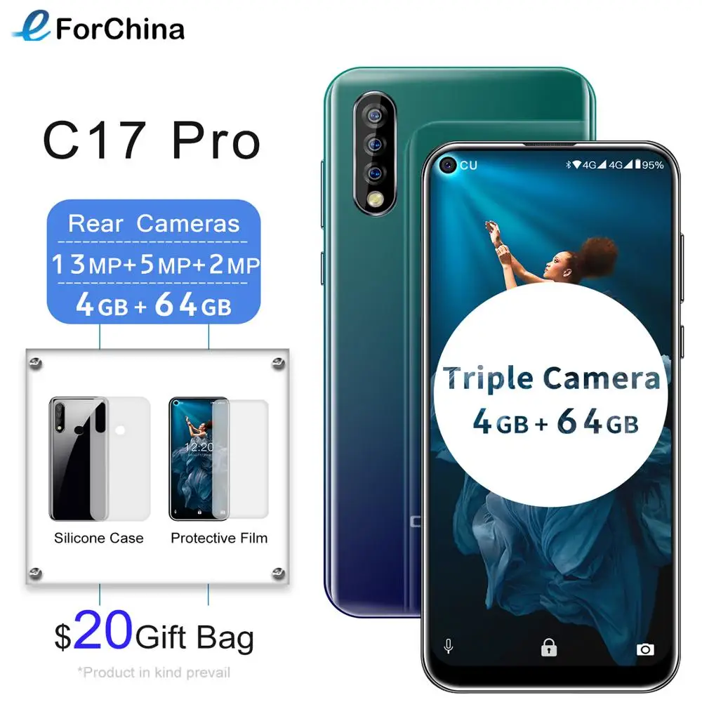 Oukitel C17 Pro Android 9 0 Pie смартфон лицо ID 6 35 &quotполюсный экран 4 ГБ ОЗУ 64 Гб ПЗУ MT6763