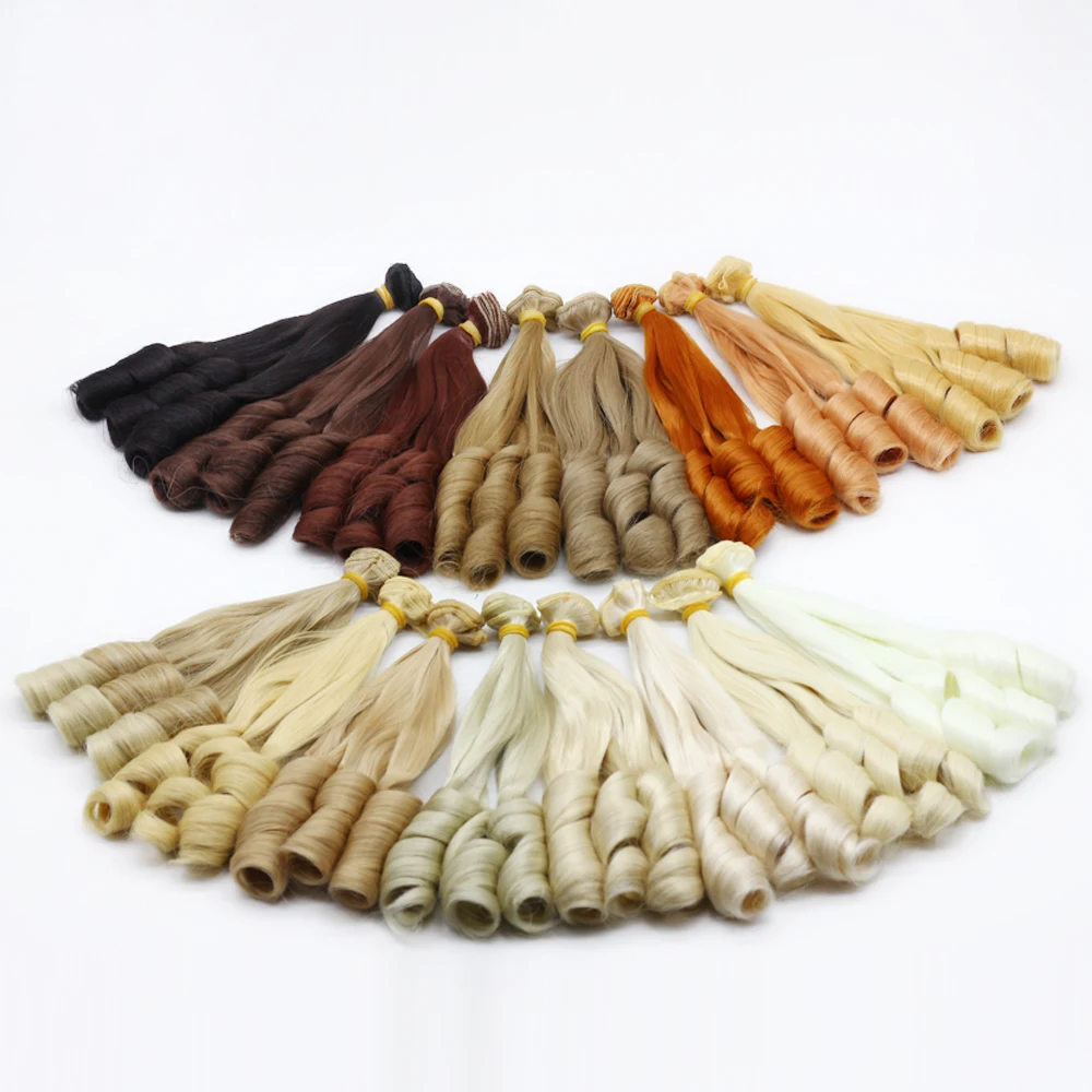 20 см высокая температура большая волна ручная работа кукла парики сделай сам