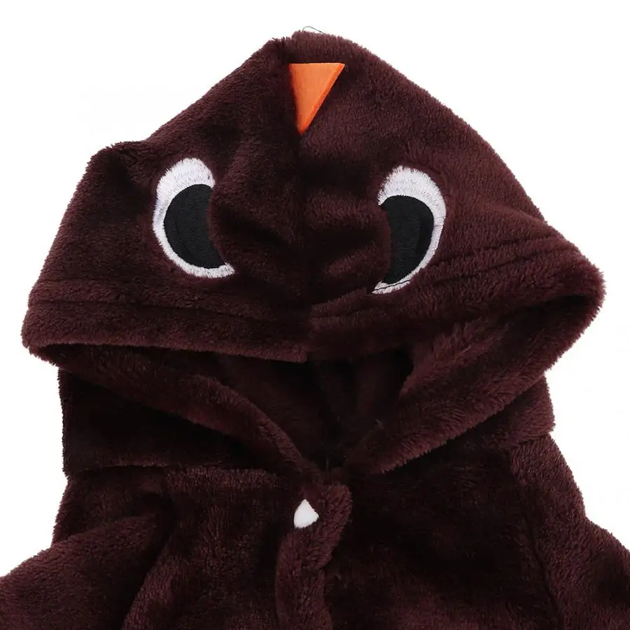 Комбинезоны для домашних питомцев Зимние коралловые флисовые кофейные костюмы