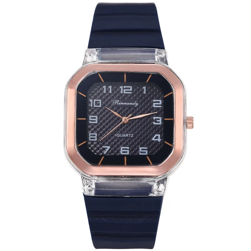 Классические износостойкие модные студенческие женские часы с квадратным