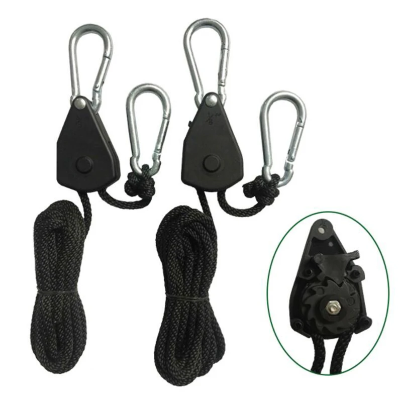 Heavy-Duty Adjustable Growth Light Ratchet Rope Hanger, Plant Lighting Lanyard Used For Gardening Of Gg Lamps