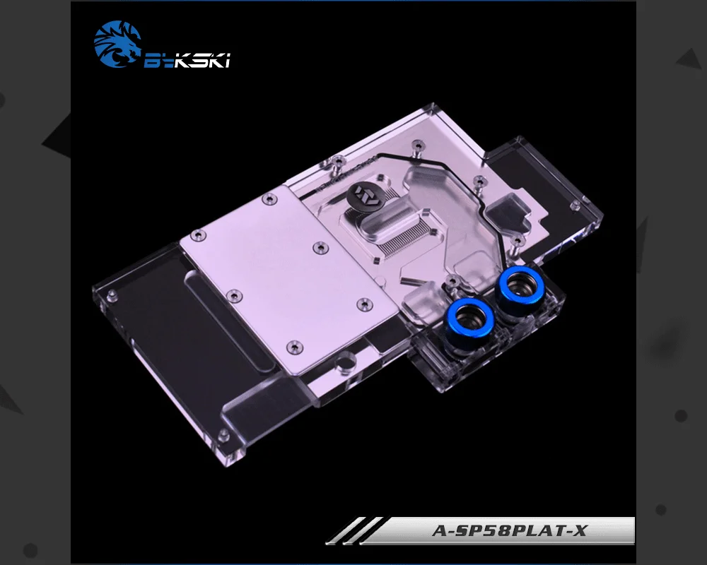 Bykski A-SP58PLAT-X, полное покрытие видеокарты блок водяного охлаждения для сапфира Nitro+ RX580 специальный/ограниченный, импульсный RX580 4 г/8GD5