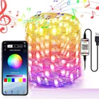 СВЕТОДИОДНАЯ Гирлянда RGB в новогоднем стиле, водонепроницаемая гирлянда с режимом освещения 200, уличное украшение, праздничное освещение