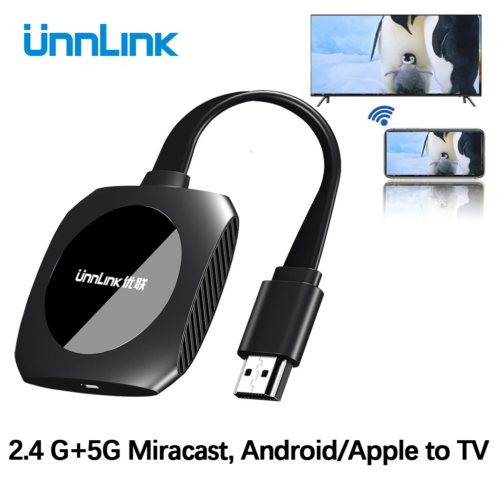 

Unnlink 4K Miracast HDMI-совместимый беспроводной ключ-дисплей DLNA Airplay Зеркальное отображение для ios ТВ-стика Android ноутбука планшета