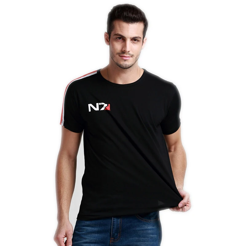 N7 Mass Effect 3 футболка Для мужчин систем военный альянс эмблема игра Топ рубашка о