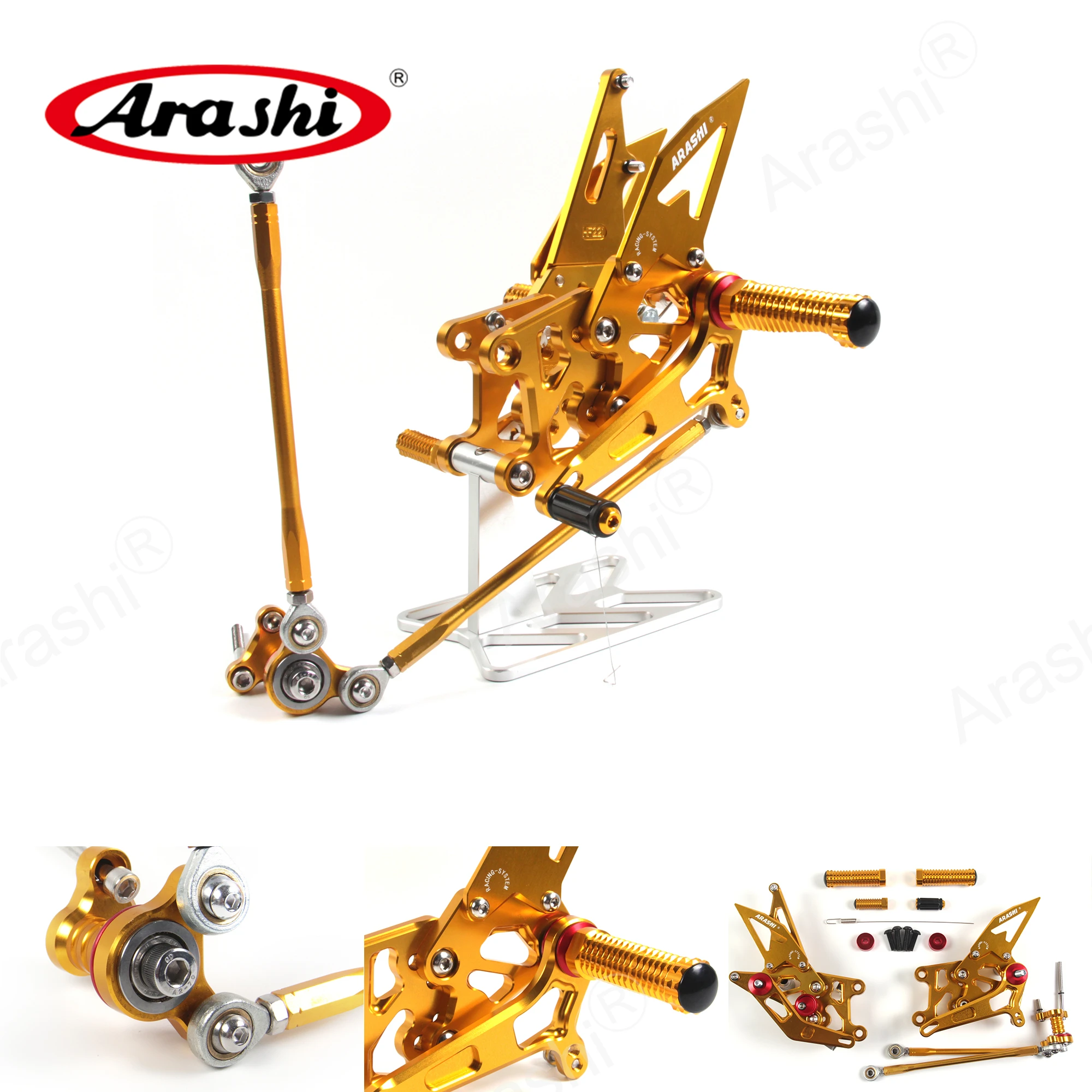 Регулируемые подножки Arashi CBR600RR CNC для HONDA CBR 600 RR 2007 2008 Задние 08 07|Подставки под
