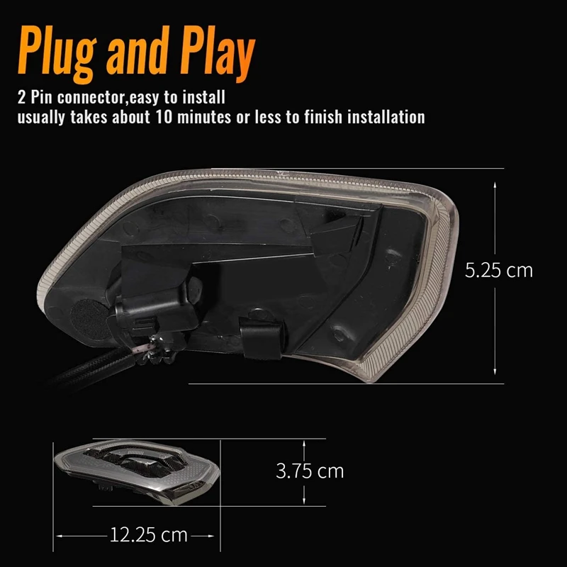 2 предмета светодиодные боковые габаритные фонари для Jeep Wrangler JL 2018 2019 переднее