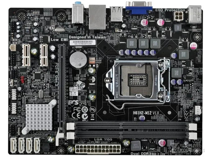 Б/у относится к для ECS H61H2-M12 материнская плата LGA1155 H61 DDR3 16GB системная Поддержка i3