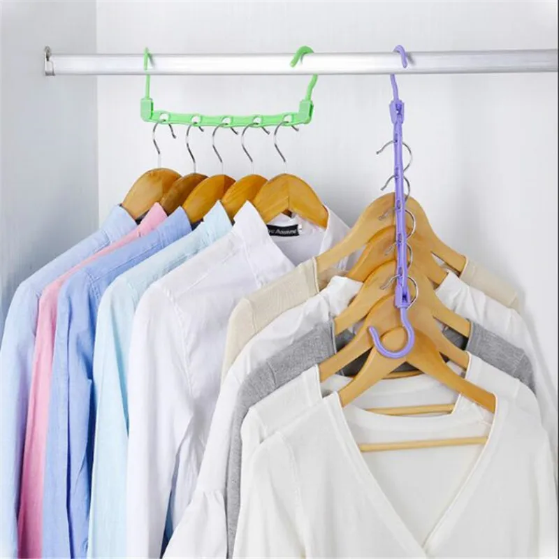 

5-hole hanger organizer multi-port support plastic scarves cabinet storage rack hanger