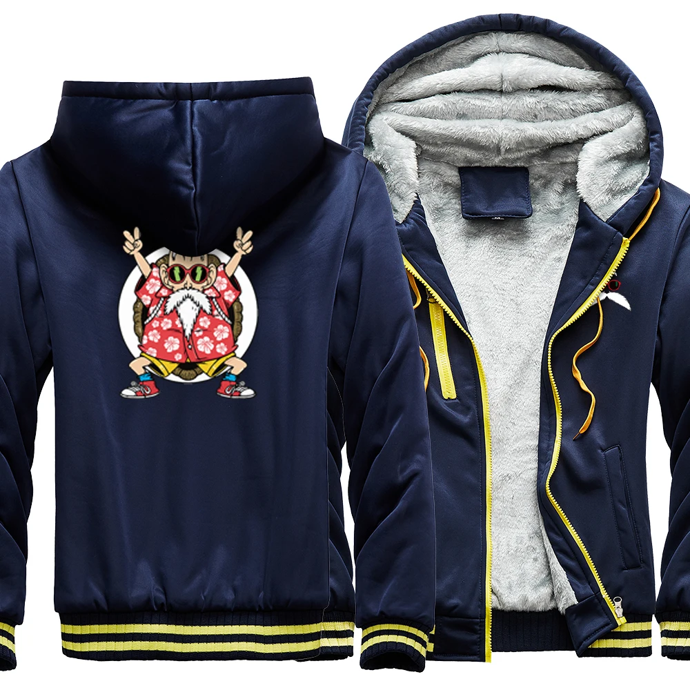 Мастер Роши пальто Аниме Мужская толстовка с капюшоном в стиле хип хоп куртка на