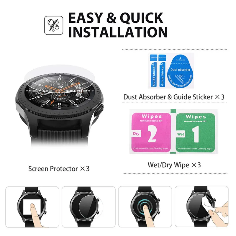 Гидрогелевая Защитная пленка для Galaxy Watch 3 шт. 46 мм SM R805 42 активная защитная на весь