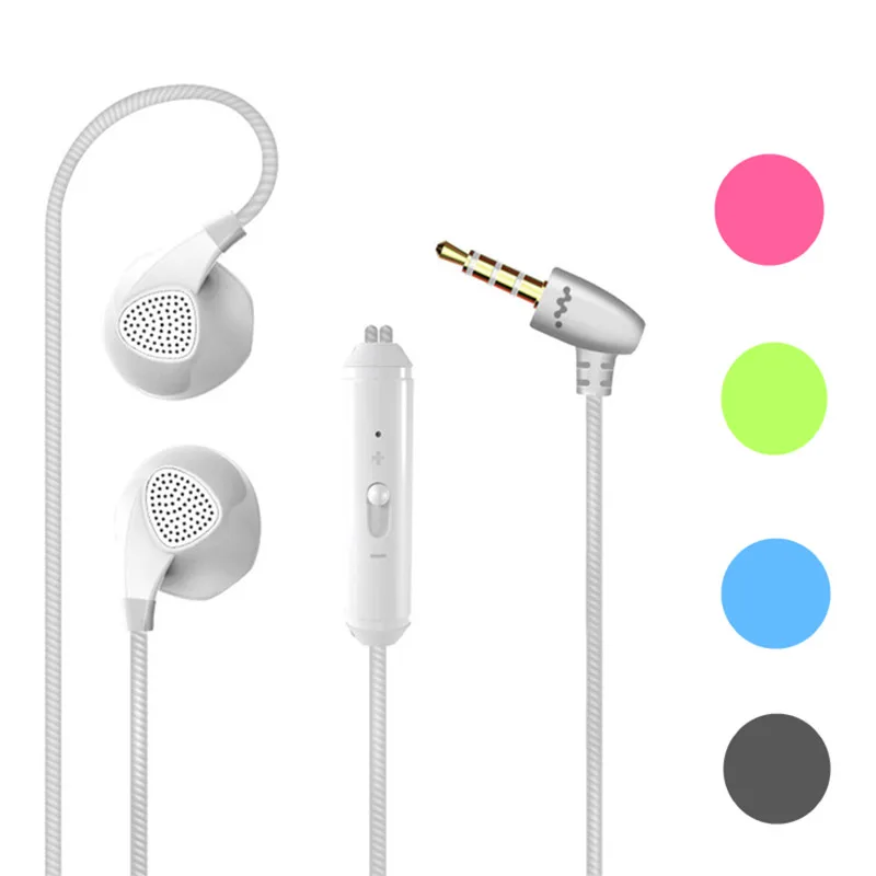 

1.2M 5 Colors Universal Wired In-Ear Earphone With Mics 3.5mm Connector Superb Sound Lightweight Headphone Sport L-Bend