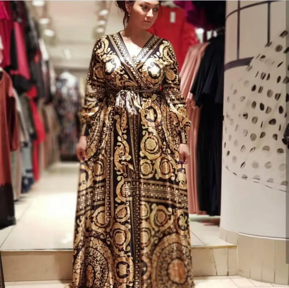 

african ankara dresses for women africa female clothes lady clothing robe plus size africaine National folk print long dress