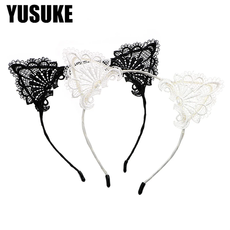 Секс игрушки Кружевная повязка на голову кошачьи ушки БДСМ бондаж Эротические