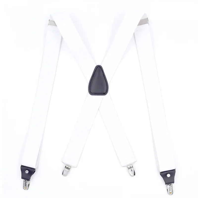 4 зажима Эластичные подтяжки Adijustable X Shape ремень на подтяжках для взрослых Рубашка