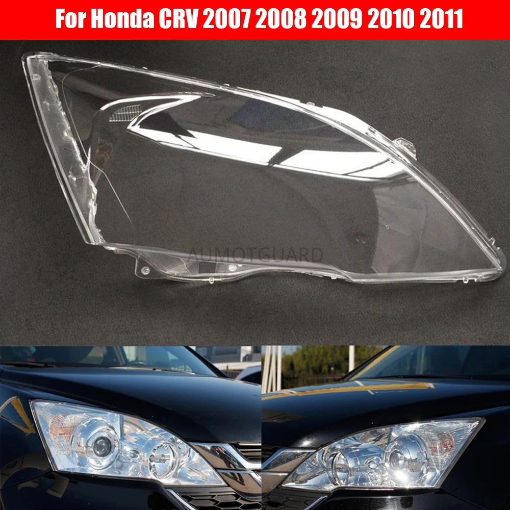 Lente de faro delantero para Honda CRV 2007 2008 2009 2010, cubierta de Faro de repuesto, luz de coche, carcasa automática