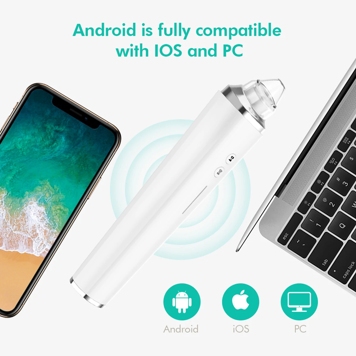 Беспроводной Wi-Fi визуальный вакуумный отсос для угрей очиститель пор 6