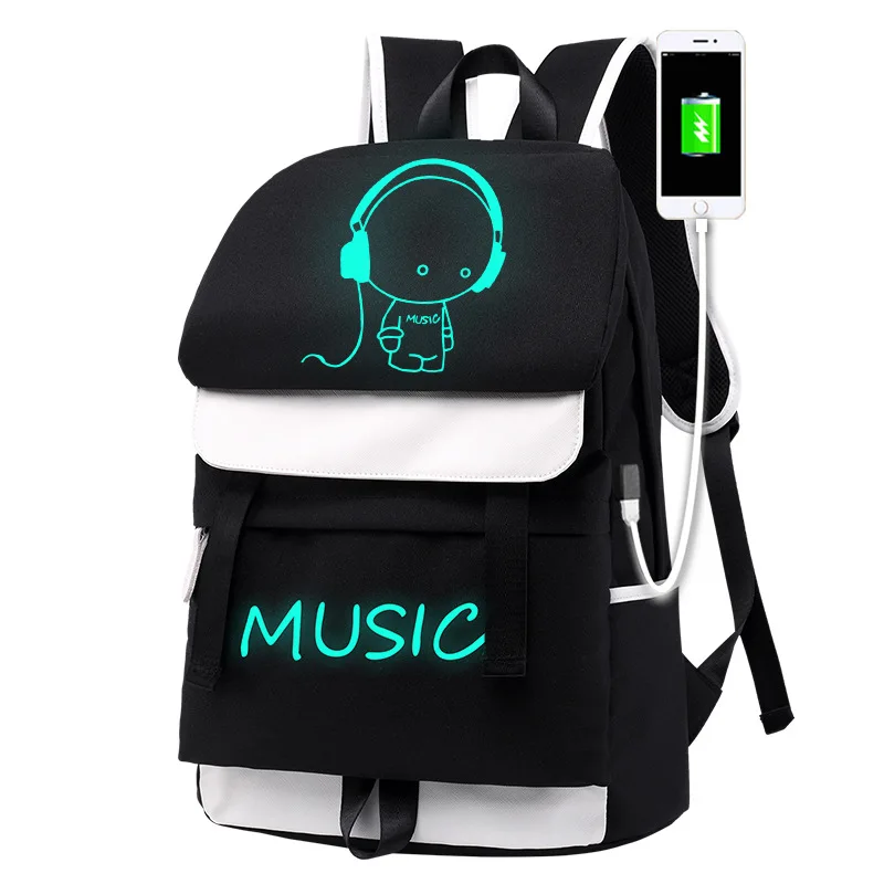 Вместительный Светящийся рюкзак для ноутбука мужчин и женщин usb зарядки