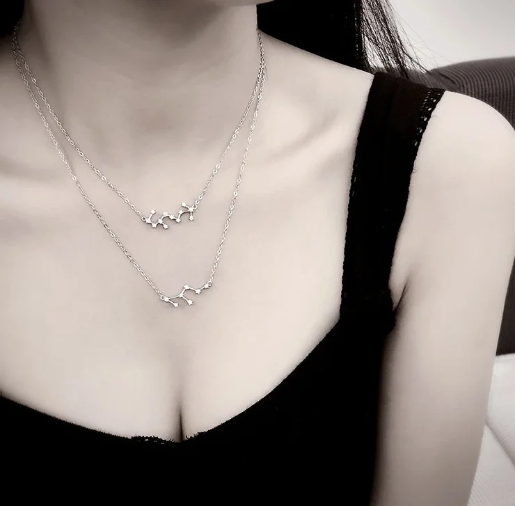 Подвеска в виде двенадцати созвездий ожерелье Скорпион весы Водолей женское