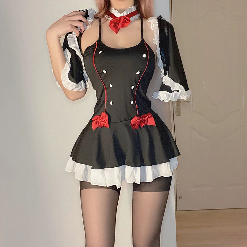 

Women Sexy Cosplay Lingerie Maid Student Uniform Ladies Costume Babydoll Dress Female Role Play Sex Maid Miniskirt Porno Outfit