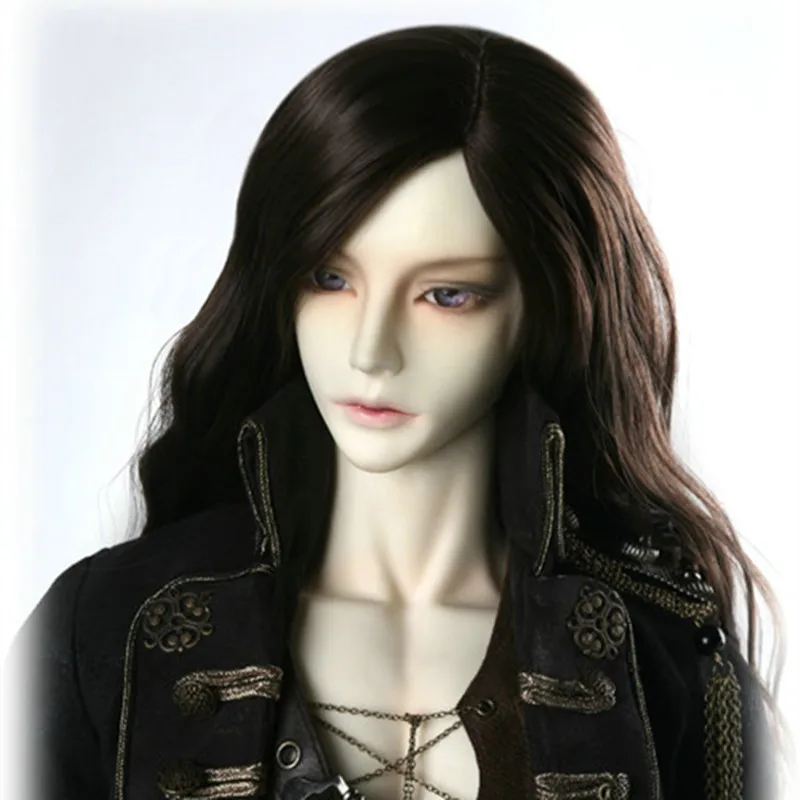 Модный стиль 1/3 1/4 Bjd парик высокотемпературные волосы длинные волнистые черный