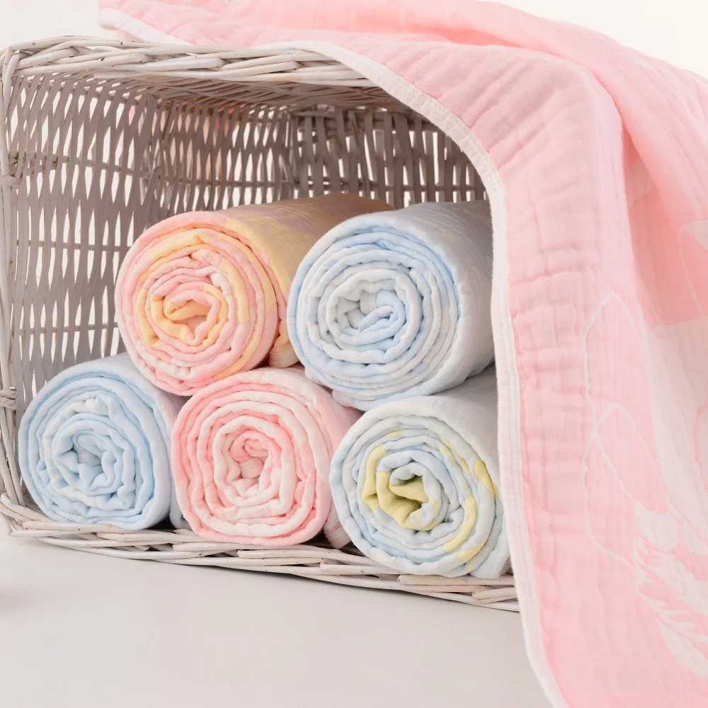 

Baby Stuff Comforter Receiving Blanket Hydrophilic Cloths Cotton Gauze Muslin Squares Swaddle Bath Towel