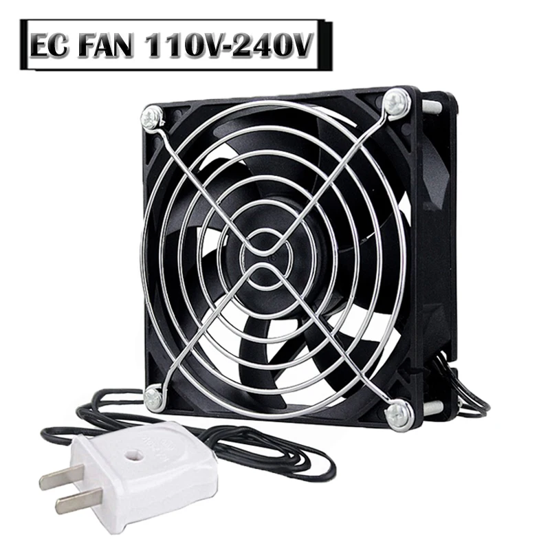 

1 Piece Gdstime EC 110V 120V 220V 240V 80mm 90mm 120mm PC Cooler Fan 80x80x25mm 8cm 2-Line Electric Axial Computer Case Cooler