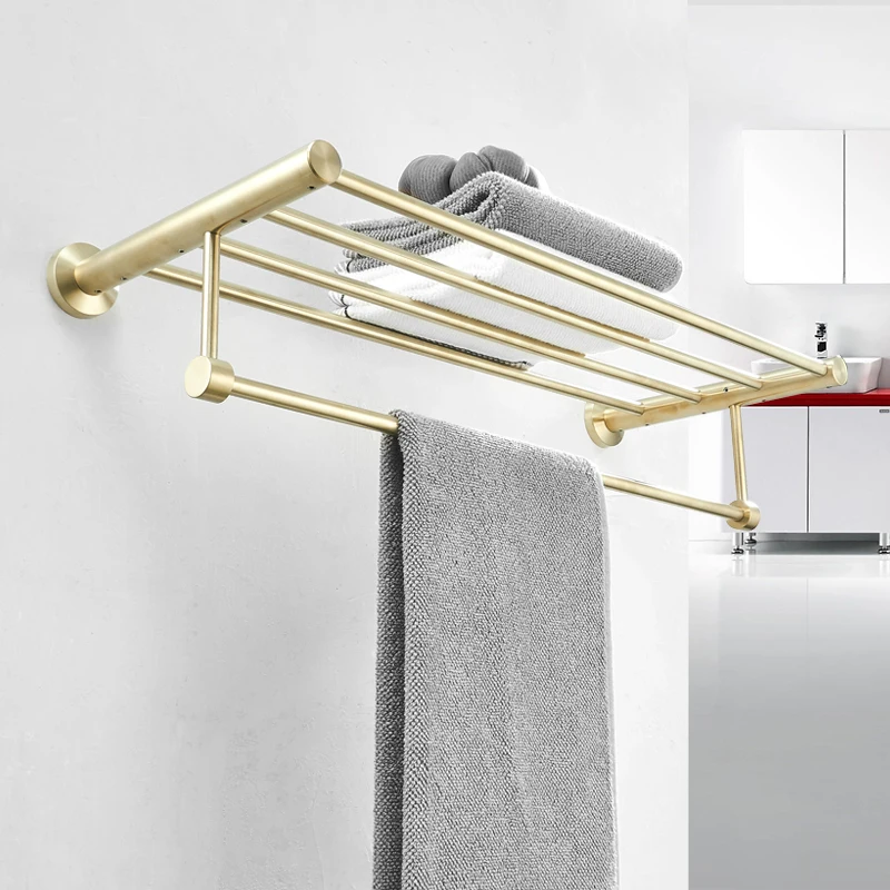 Держатель для полотенец из нержавеющей стали с полкой | Обустройство дома