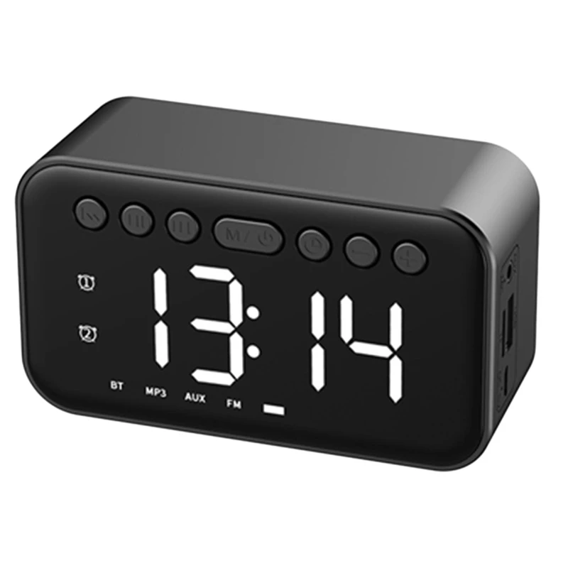Bluetooth 5 0 будильник динамик с цифросветодиодный светодиодным ЖК дисплеем FM для