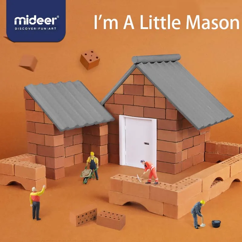 Mideer Детские кирпичи игрушки 3D стереоскопический самодельный дом 6Y + миниатюрная