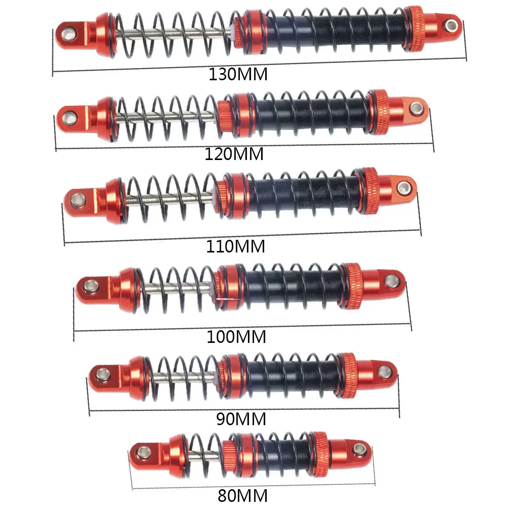 

2/4pcs Metal Shock Absorber Adjustable Damper 75-125mm for 1/10 RC Crawler Car Axial SCX10 90046 AXI03007 Traxxas TRX-4 D90 CC01