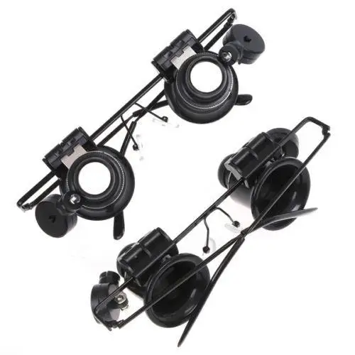 

Eyeglasses Jeweler 20X Magnifier Loupe Glasses Glasses LED Magnifying
