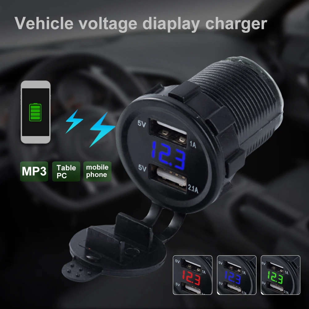 Устройство для автомобиля с двумя портами USB Зарядное устройство розетка