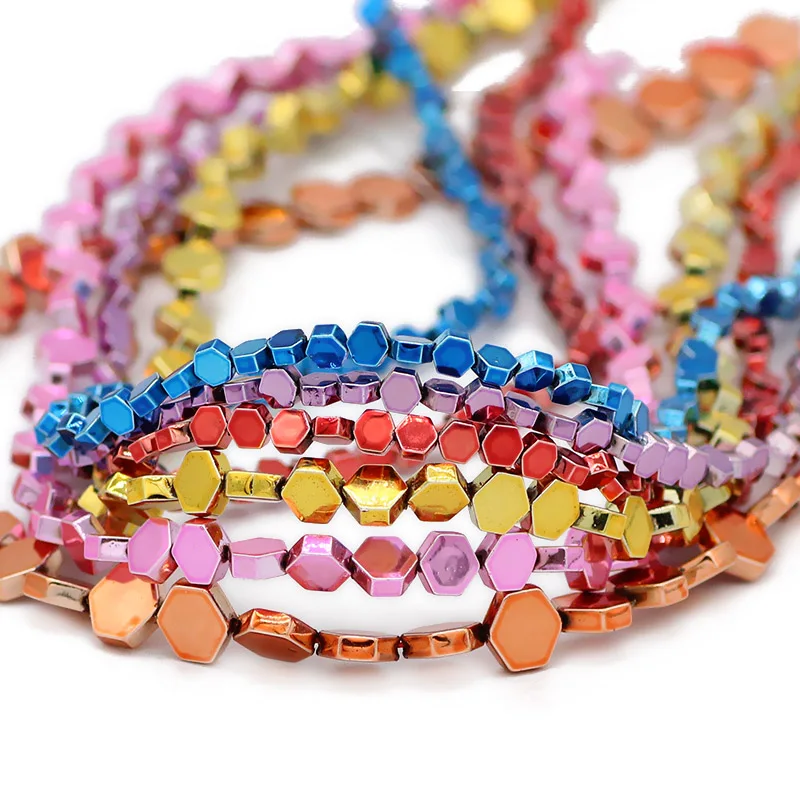 Плоские Шестигранные гематитовые нанозолотые красные синие фиолетовые Зеленые