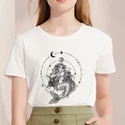 Женская футболка с принтом в стиле Харадзюку, белая хипстерская футболка с круглым вырезом и коротким рукавом