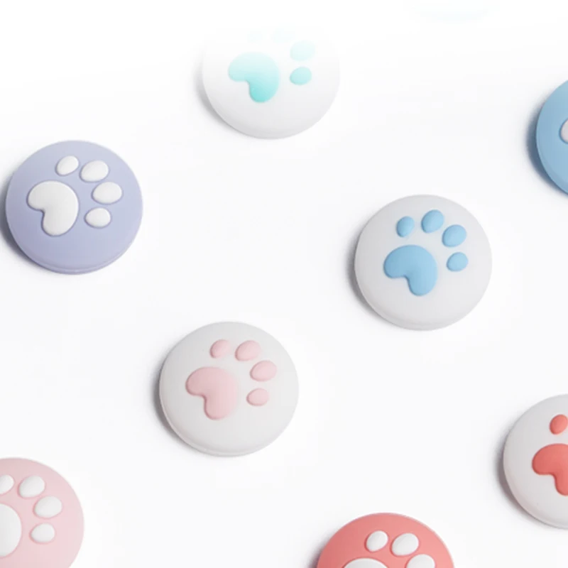 

Cat paw thumb grips case for nintendo switch cap controller joystick cover for nintendo switch lite joycon buttons accessories