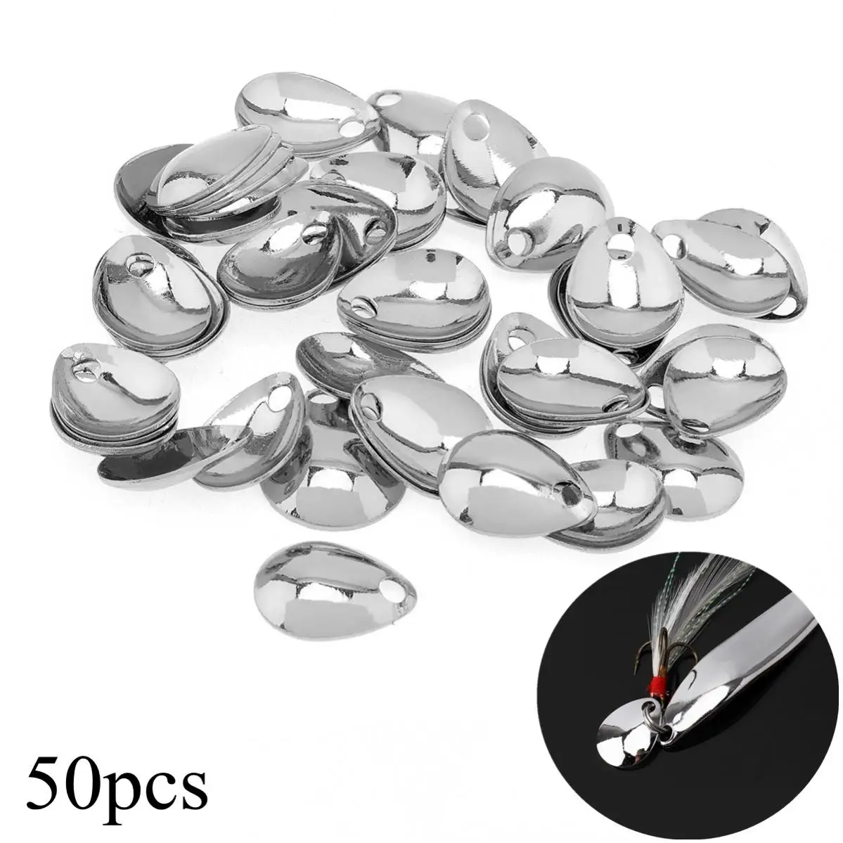 50 шт. металлическая рыболовная приманка 15 мм
