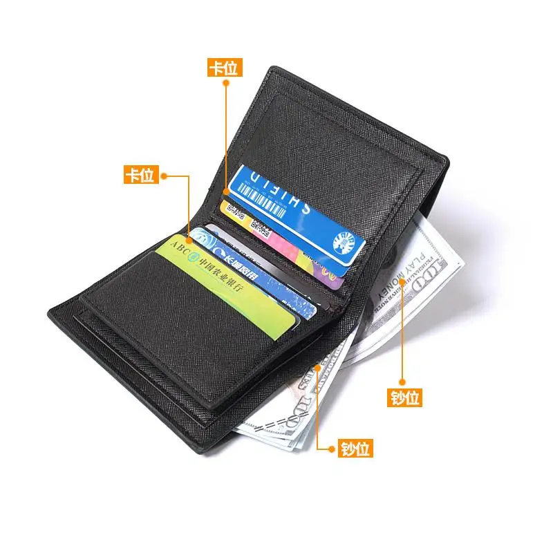 WORD OF HONOR Short Wallets High Quality PU Leather Casual Teenagers Coin Purse Unisex Black Student Notecase Fans Gift |