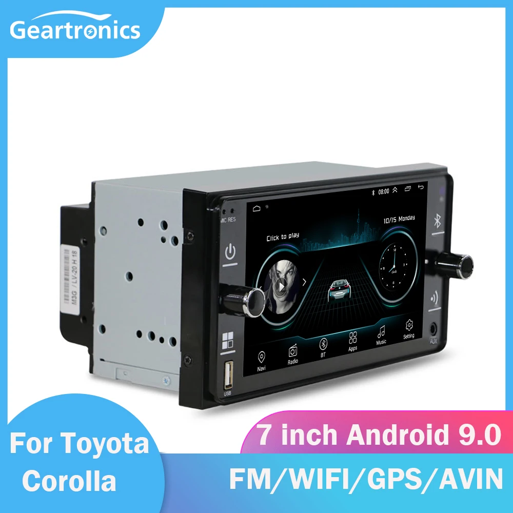 

For Toyota Corolla 7 inch Android 9.0 Head Unit Multimedia Video Player Bluetooth WiFi GPS AHD RDS FM Car Radio Stereo 16GB ROM