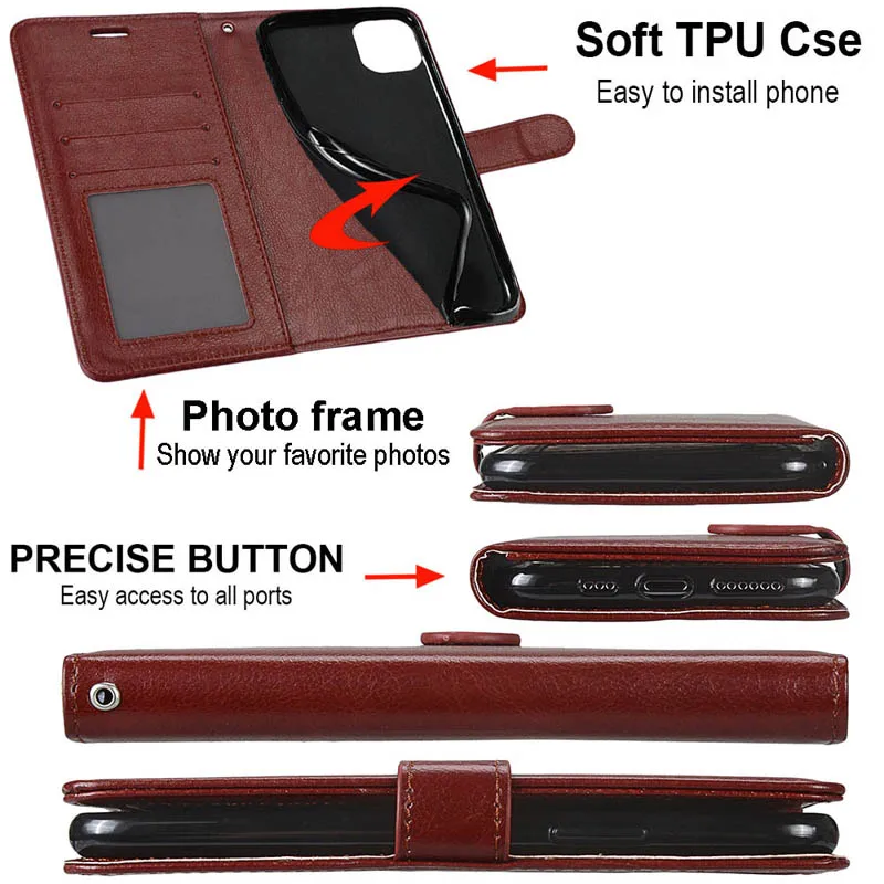 

New Leather For ZTE A3 A5 A7 2020 Case Wallet Phone Cover for ZTE Blade A3 A5 A7 2020 Flip Bag Protective Coque Funda Shell