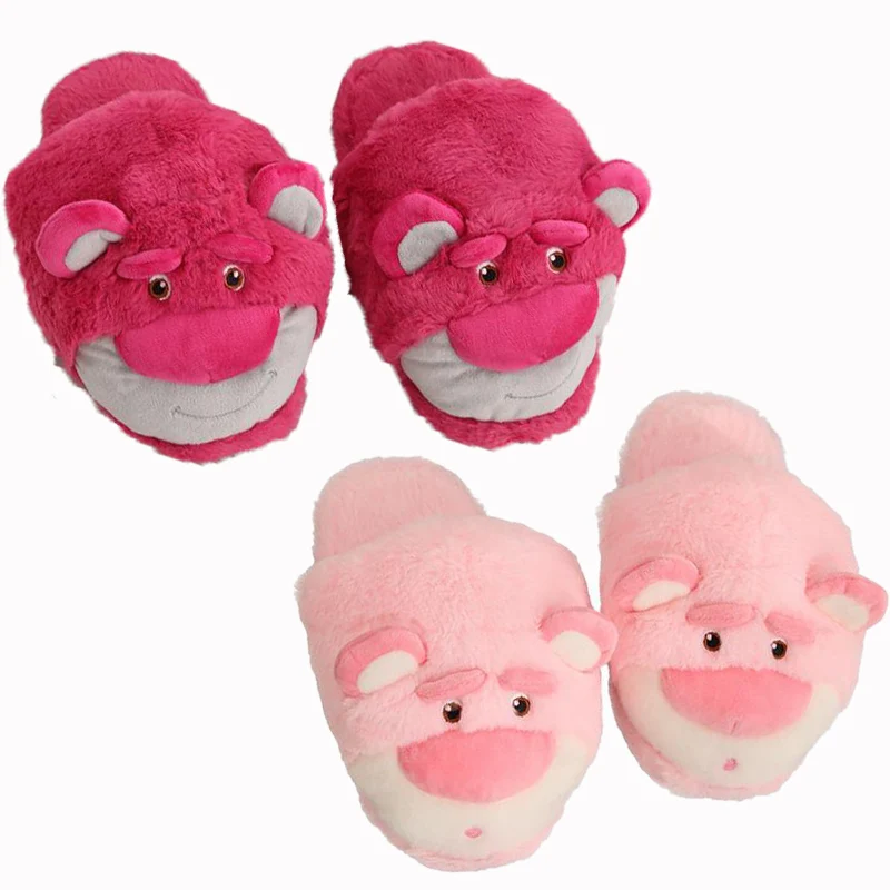 

Пушистые тапочки с медвежьим мехом в комплекте, симпатичная домашняя обувь, Мультяшные уютные подарки для девочек, тапочки для дома, теплая ...