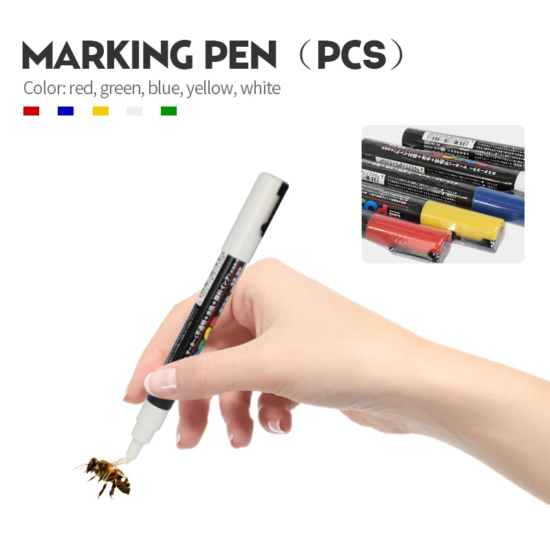 

10 шт./кор. queen Bee набор маркеров 5 цветов нетоксичные пчеловодство и пчелы инструменты queen Bee Mark пластиковая ручка-маркер приспособление для пч...