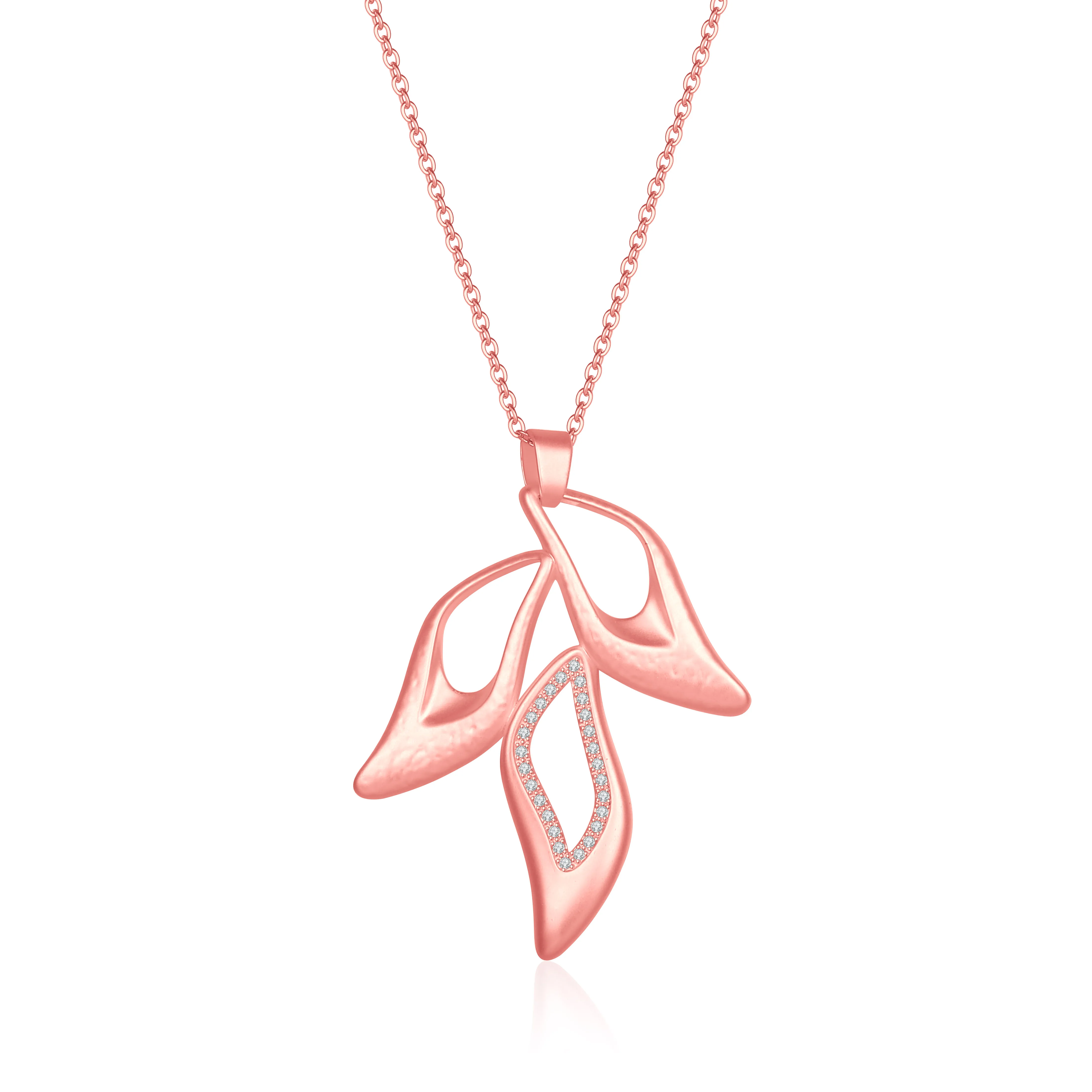

Fashion Leaf Necklace for Women Cubic Zircon Inlaid Dainty 14K Gold Plated Tennis Pendant Jewelry Gift for Girl Friend