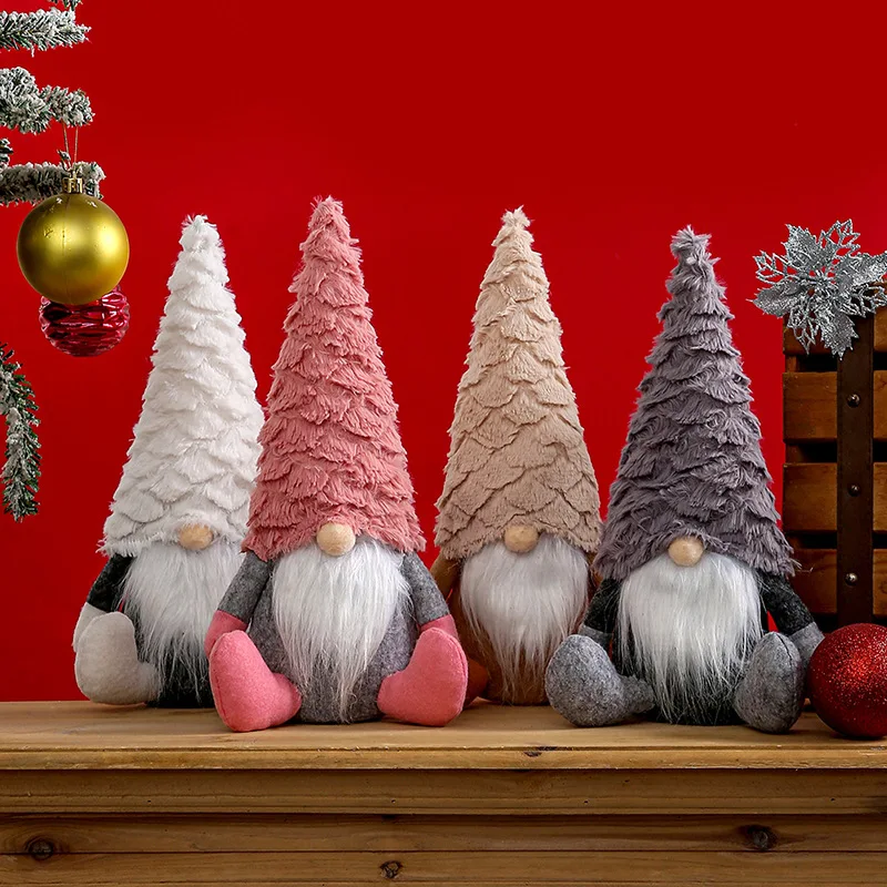 

Christmas Gnome Plush Doll Seasonal Stuffed Sitting Dwarf Traditional Festival Elf Window Ornament Plush Doll For Party Car
