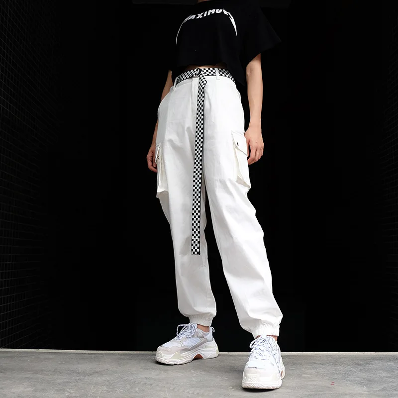 Women's new fashion street shooting overalls multi-pocket pants casual All-match trousers