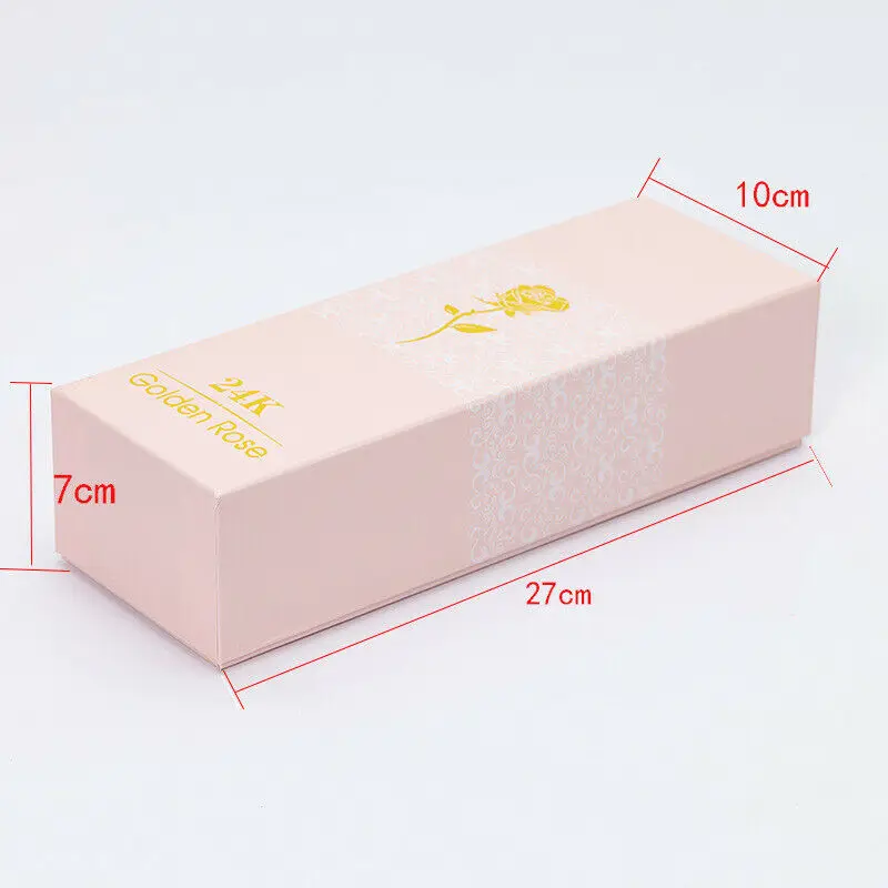 24K Золотая фольга роза цветок светодиодный светящийся галактика День матери