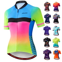 2021 cycling jersey women short sleeve pro team racing mtb bike jacket shirt top maillot ciclismo mujer bicycle clothing